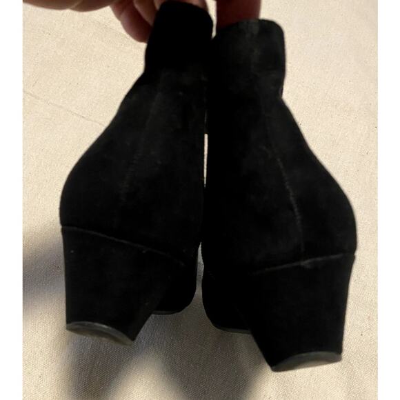 Kenneth Cole Reaction Booties Womens Size 8.5 Tip Plain Wedge Black Ankle Boots - Picture 5 of 9